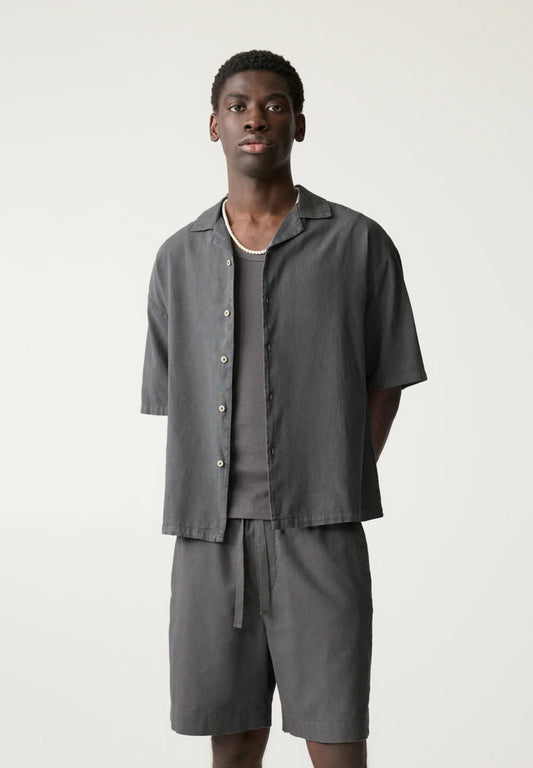 Classic Linen Shirt - Dark Grey