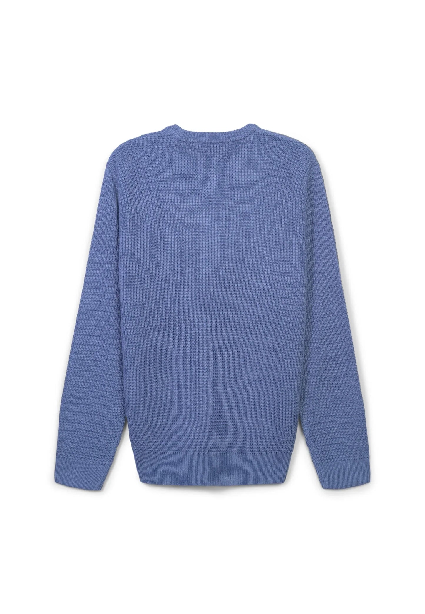 Men's Round Neck Acrylic Blend Jumper - Blue