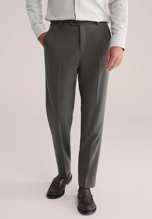 Regular Fit Tailored Trousers - Dark Grey