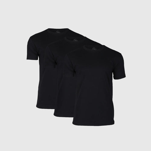 3-Pack of Black Crew Neck T-Shirts