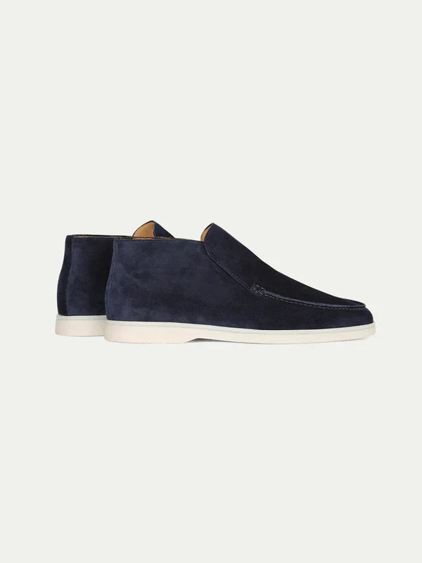 City Suede Moccasins - Navy Blue