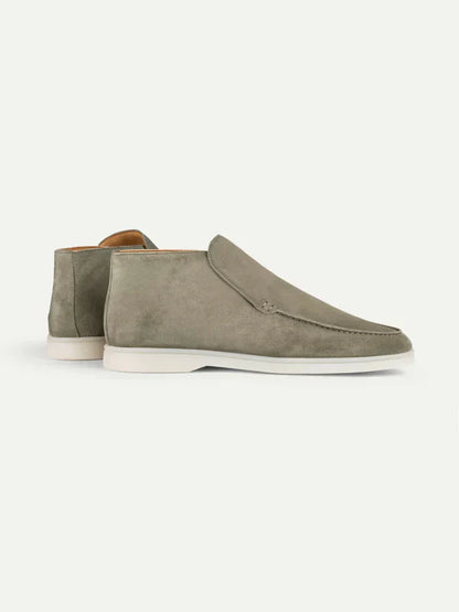 City Suede Moccasins - Olive Green