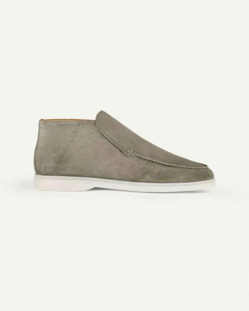 City Suede Moccasins - Olive Green