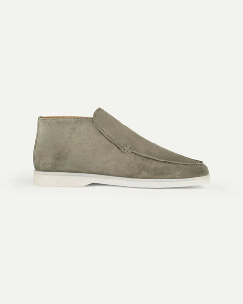 City Suede Moccasins - Olive Green