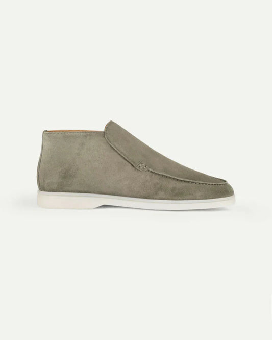 City Suede Moccasins - Olive Green