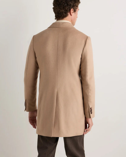 Men's Long Overcoat Jacket - Beige
