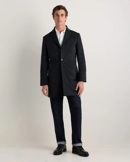 Men's Long Overcoat Jacket - Dark Grey