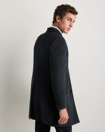 Men's Long Overcoat Jacket - Dark Grey