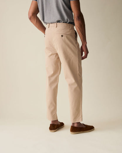 Straight Fit Linen Trousers - Cream