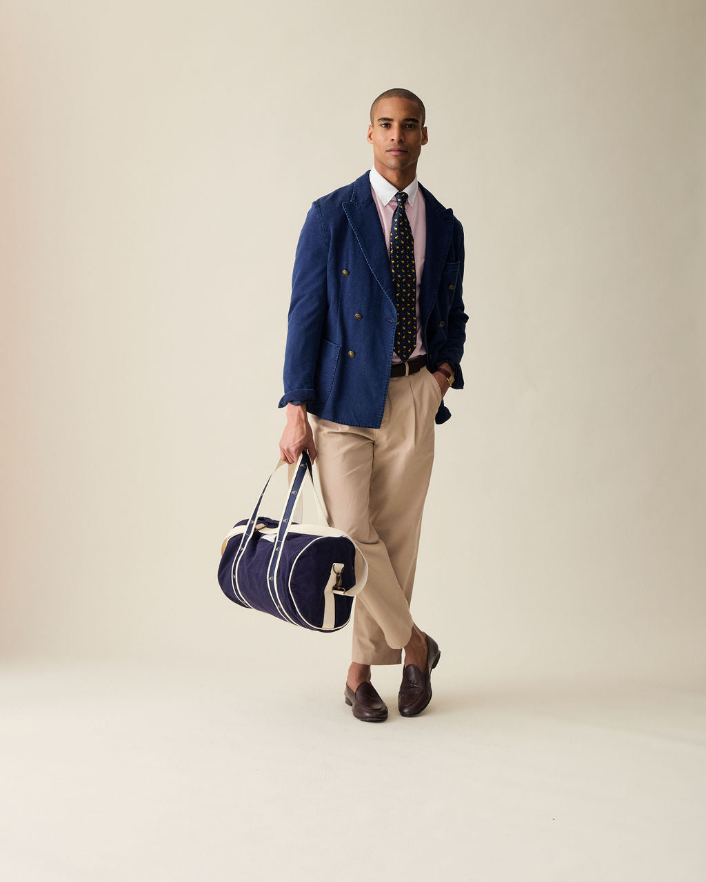 Straight Fit Linen Trousers - Cream