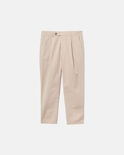 Straight Fit Linen Trousers - Cream
