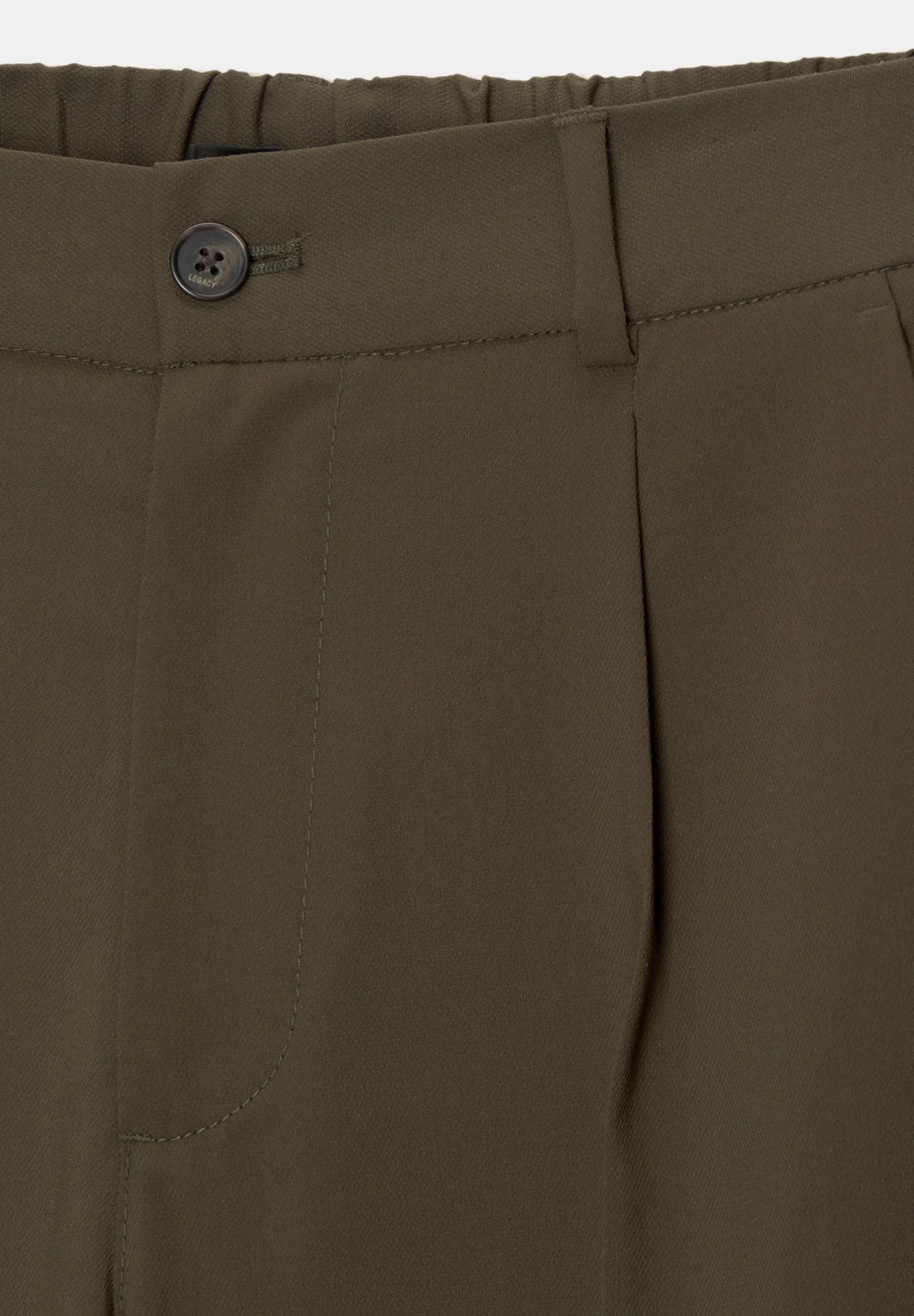 Casual Wide Fit Trousers - Khaki