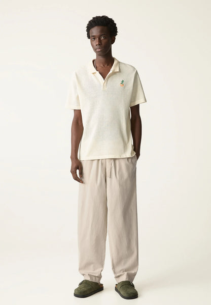 Linen Blend Trousers - Beige