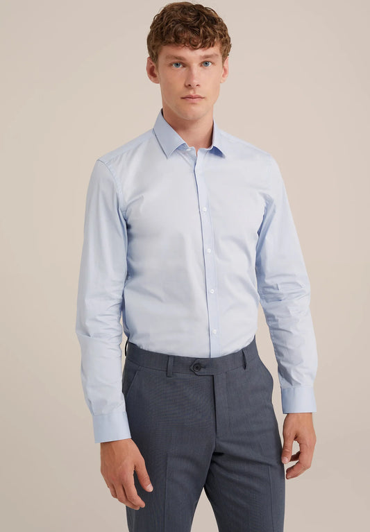 Classic Tailored Men's Dress Shirt - Light Blue