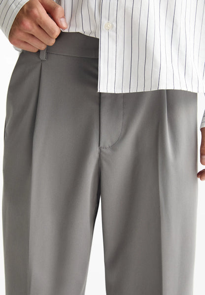 Casual Wide Fit Trousers - Grey
