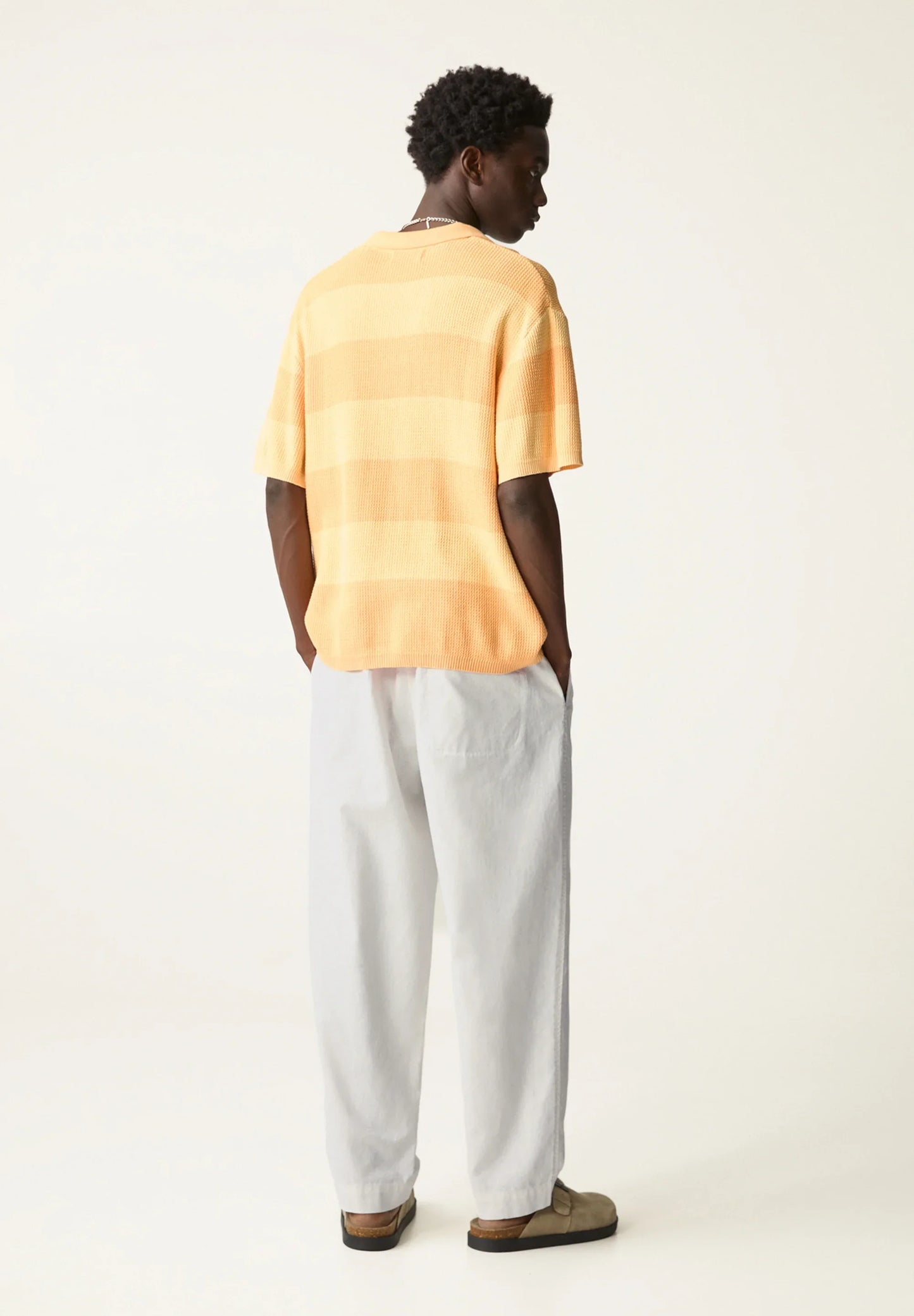 Linen Blend Trousers - White