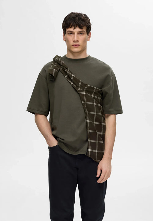 Men's Basic Oversized Crew Neck T-Shirt - Green