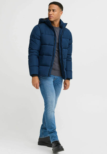 Ultralight Puffer Jacket with Hood - Blue