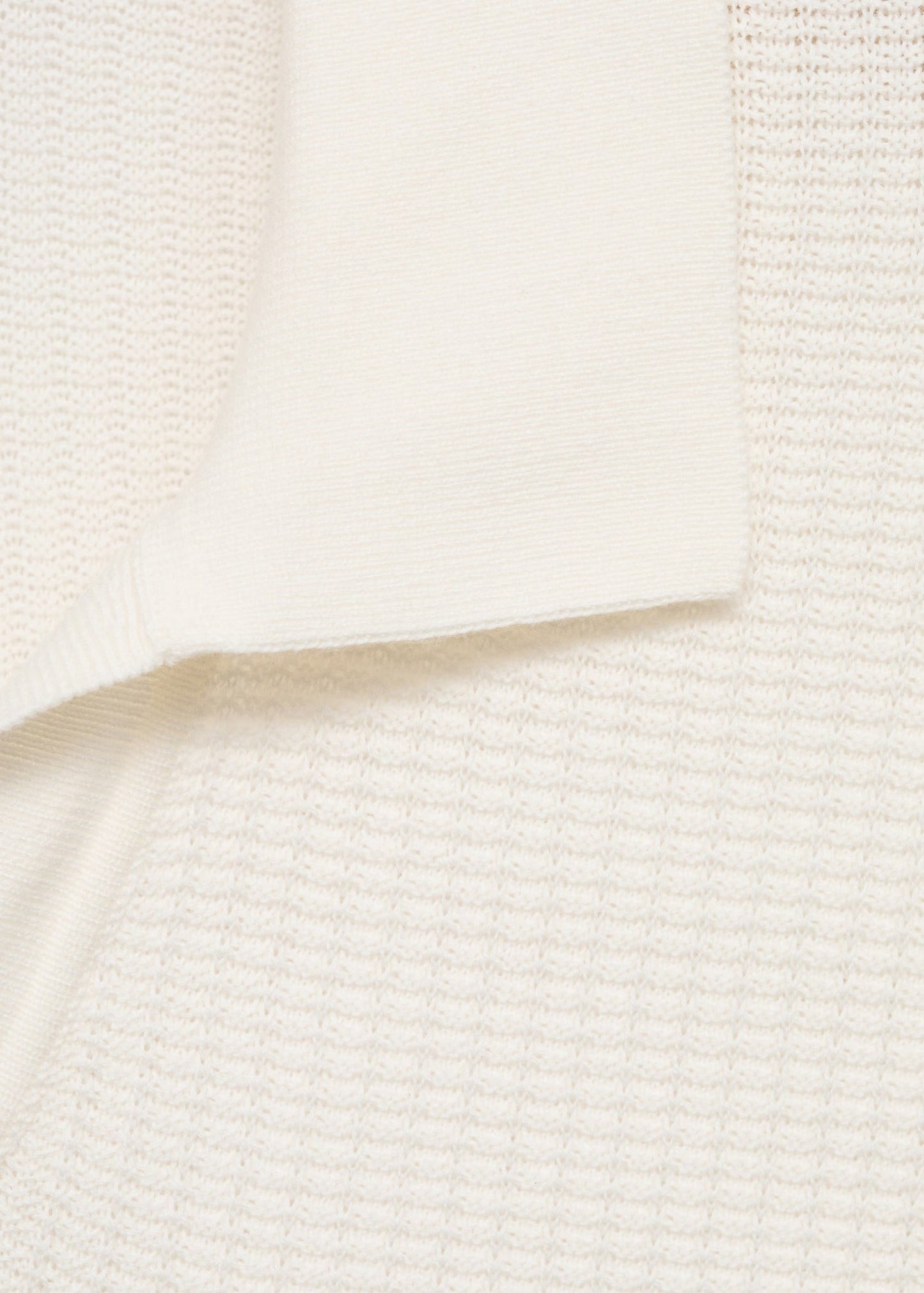 Textured Knit Polo Shirt - White