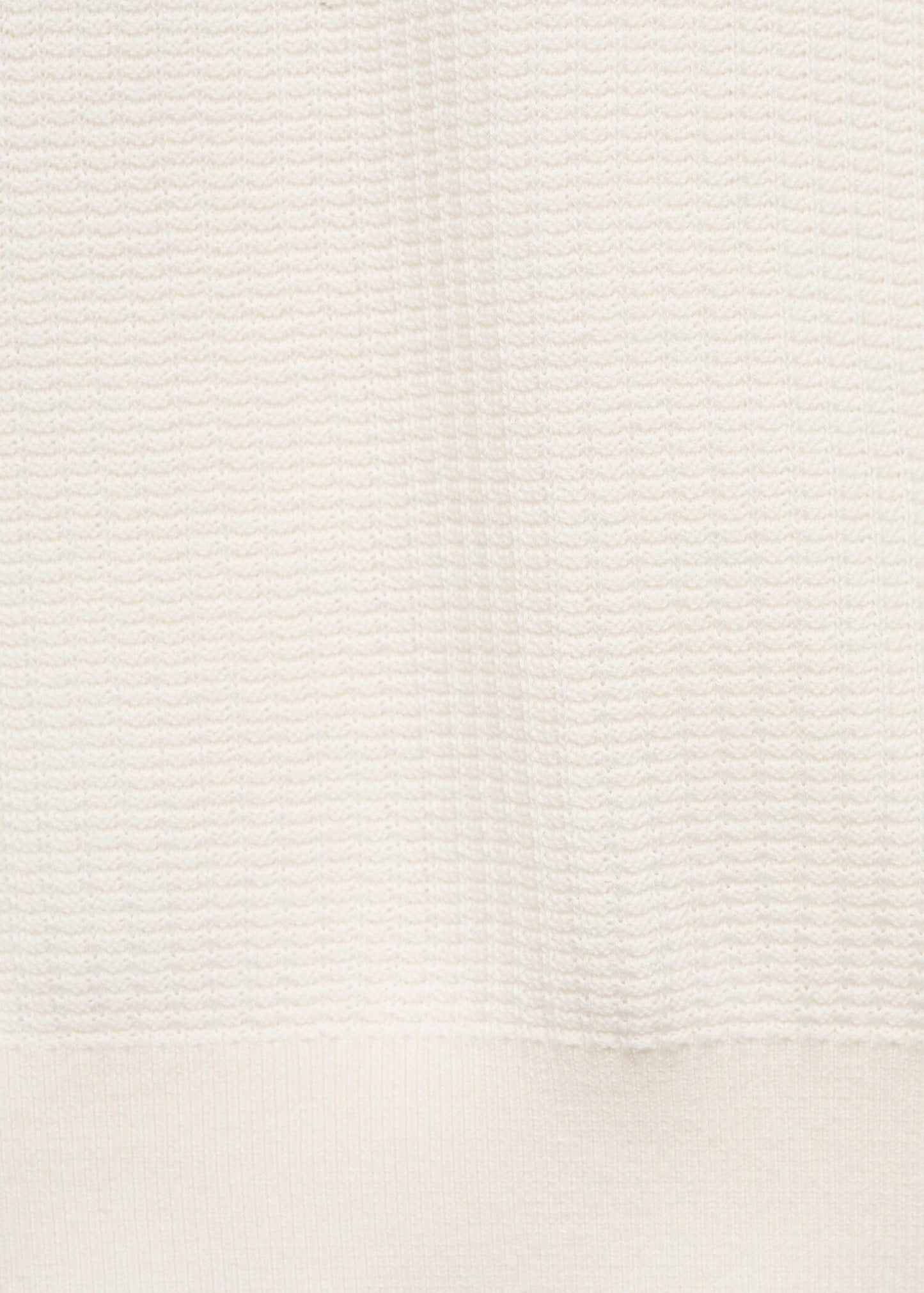 Textured Knit Polo Shirt - White