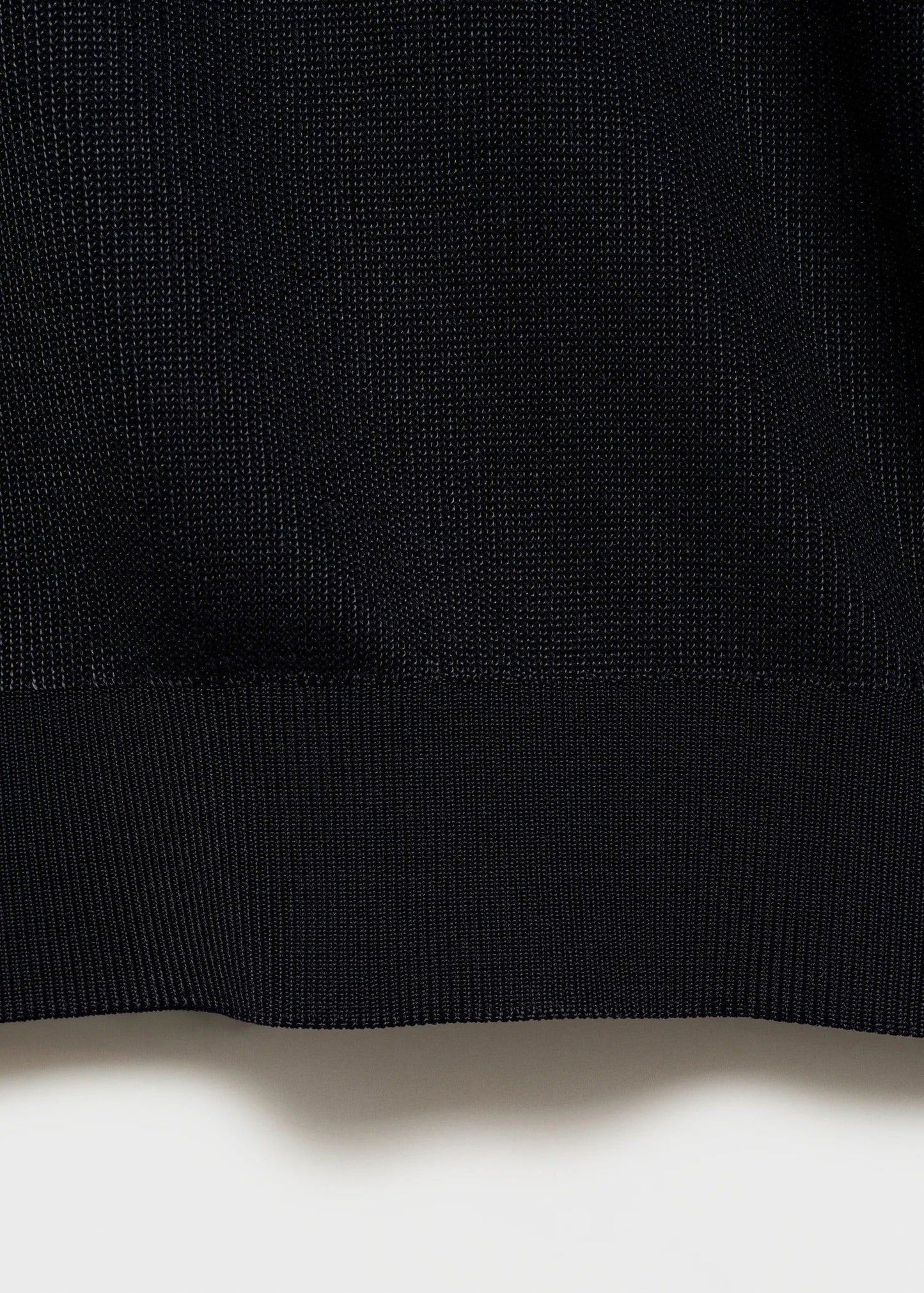 Textured Knit Polo Shirt - Navy Blue